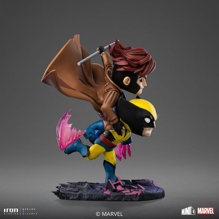 Iron Studios Collectible Statue Minico Gambit and Wolverine - X-Men 97 PVC Multicolor 9.1 inches