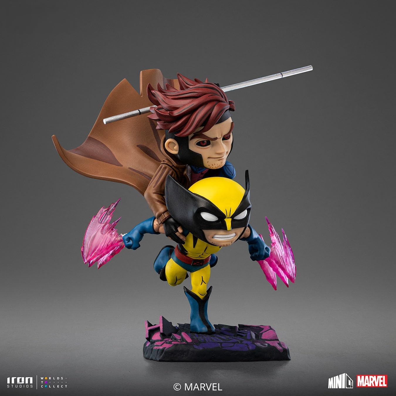Iron Studios Collectible Statue Minico Gambit and Wolverine - X-Men 97 PVC Multicolor 9.1 inches