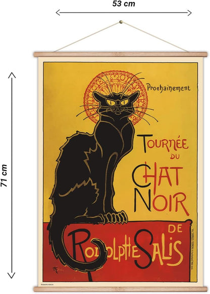 Grupo Erik Le Chat Noire Wallscroll - Hanging scroll/Poster/Kakemono/Wall Decor - 19.7 x 27.6 inches / 50 x 70 cm - Japanese Gifts, Japanese Wall Art