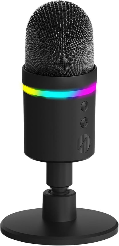 STEALTH Light-Up LED USB Streaming Microphone with Noice Cancelling Function