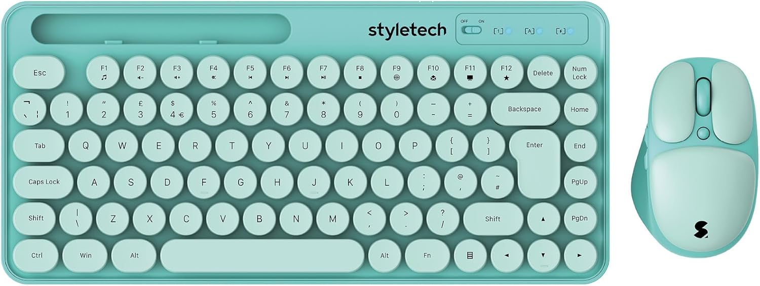 Styletech Wireless Pastel Keyboard and Mouse Bundle