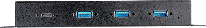 StarTech.com 4-Port USB C Hub 10Gbps - Metal Industrial USB Type-C Hub w/ 3xUSB-A & 1xUSB-C - ESD & Surge Protection - USB-C or USB-A Host - Self-Powered Mountable USB 3.2/3.1 Gen 2 Hub (HB31C3A1CME