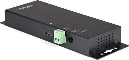 StarTech.com 4-Port USB C Hub 10Gbps - Metal Industrial USB Type-C Hub w/ 3xUSB-A & 1xUSB-C - ESD & Surge Protection - USB-C or USB-A Host - Self-Powered Mountable USB 3.2/3.1 Gen 2 Hub (HB31C3A1CME