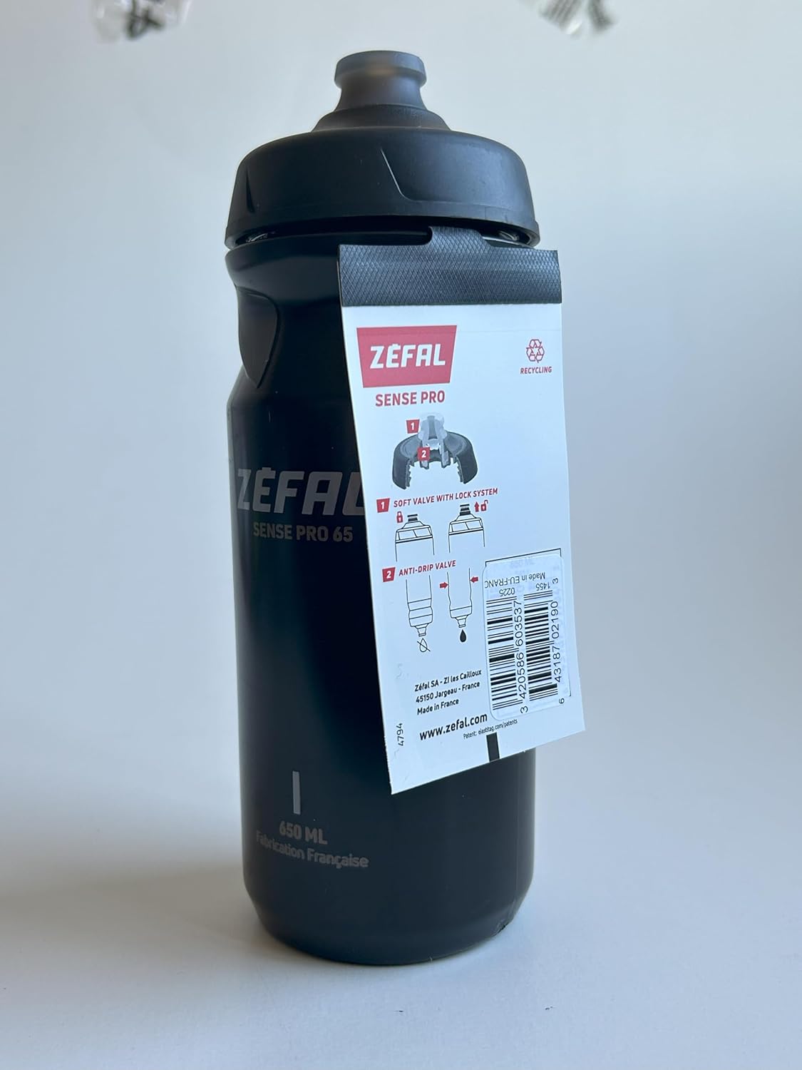 ZEFAL Sense Pro 65 Premium Bicycle Water Bottle, Black (Copper/Grey