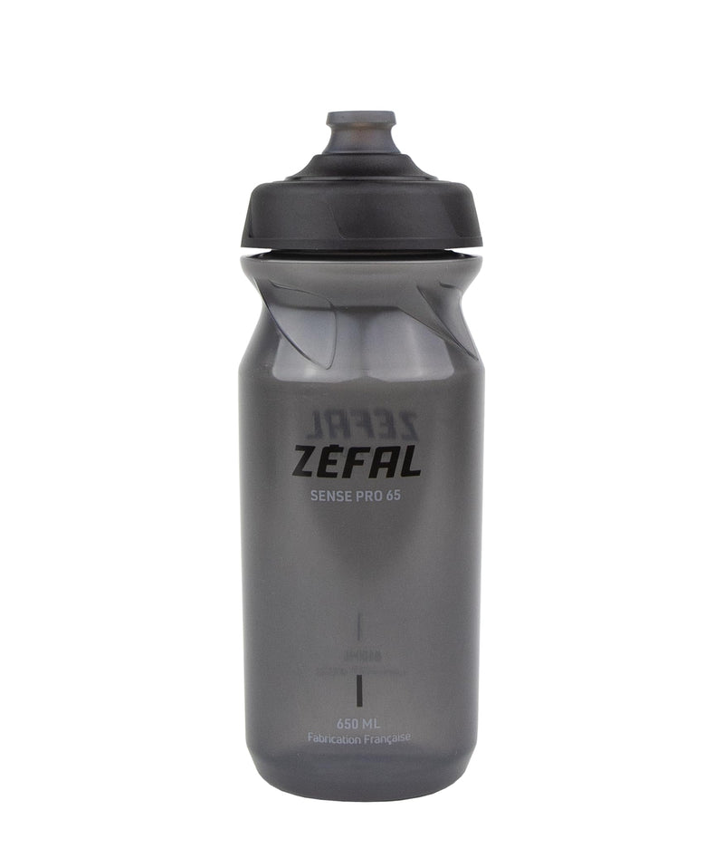 ZEFAL Sense Pro 65 Premium Bicycle Water Bottle, Smoked Black (Black/Grey