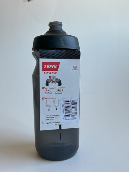 ZEFAL Sense Pro 65 Premium Bicycle Water Bottle, Smoked Black (Black/Grey