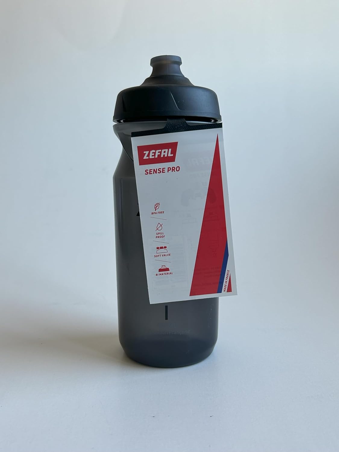 ZEFAL Sense Pro 65 Premium Bicycle Water Bottle, Smoked Black (Black/Grey