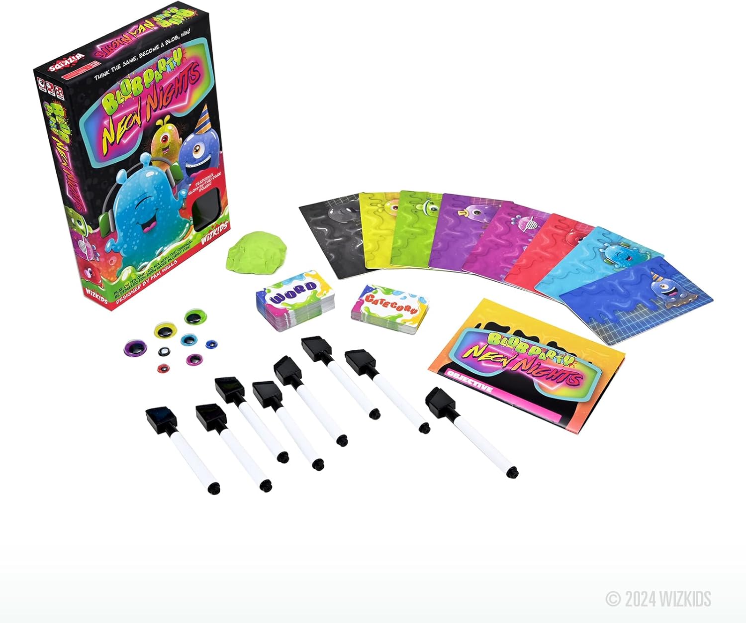 Blob Party: Neon Nights | Board Game | Co-op Party Game