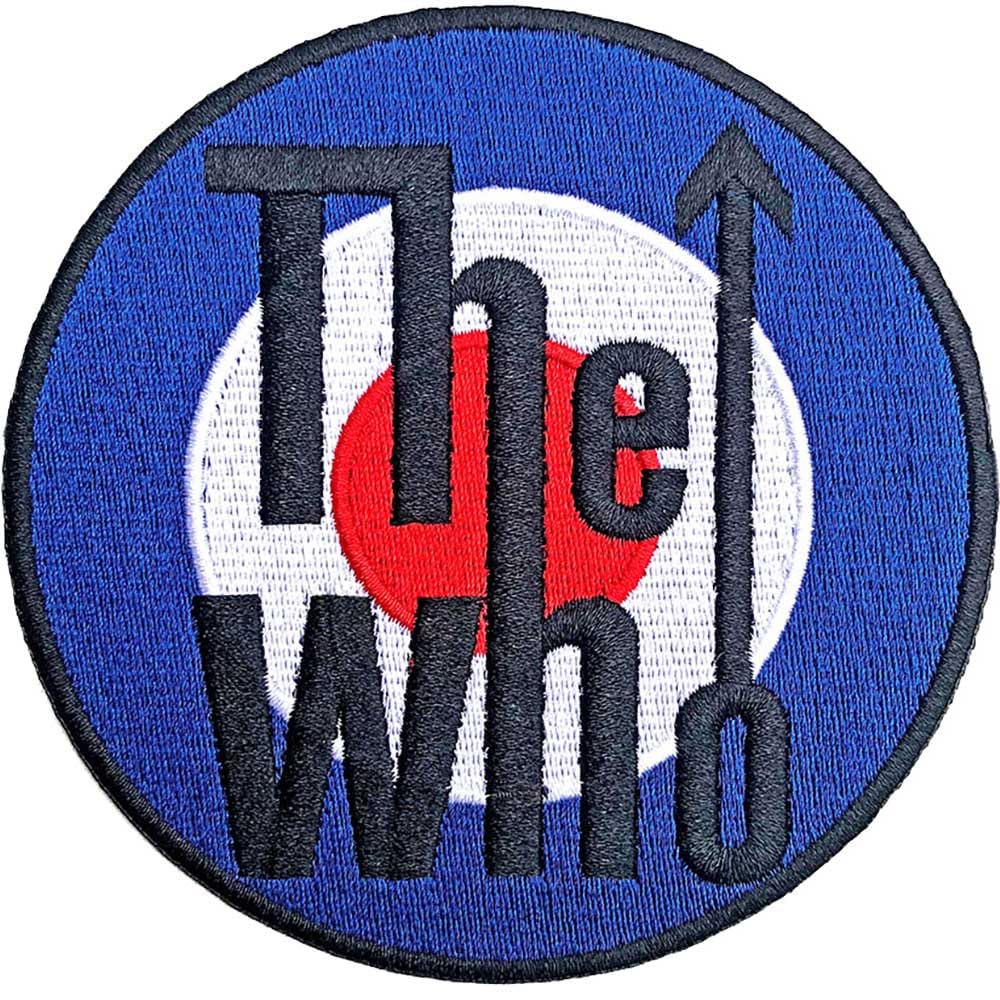 The Who Patch Target Band Logo Bordered Official Embroidered woven iron on Taglia unica