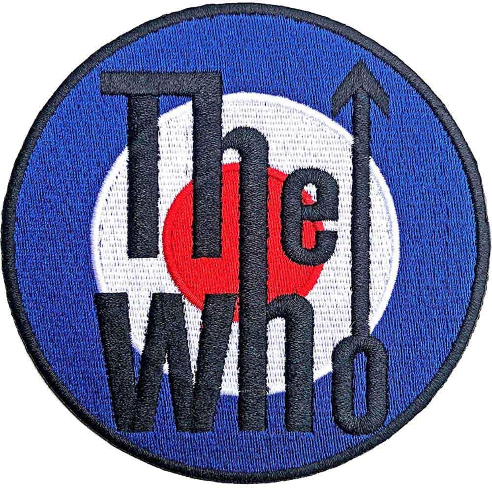 The Who Patch Target Band Logo Bordered Official Embroidered woven iron on Taglia unica, The Who Patch Target Band Logo Bordered Ufficiale Embroidered Woven Iron On Size One Size