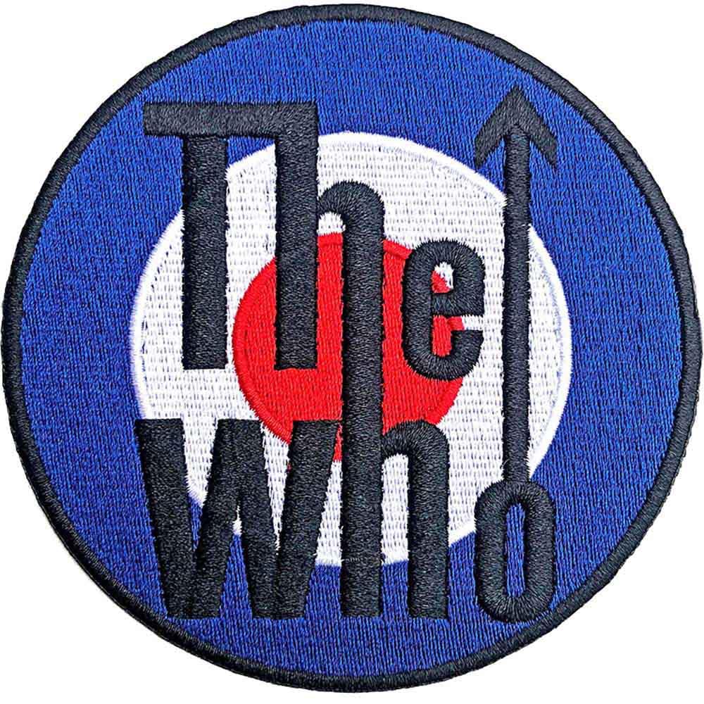 The Who Patch Target Band Logo Bordered Official Embroidered woven iron on Taglia unica, The Who Patch Target Band Logo Bordered Ufficiale Embroidered Woven Iron On Size One Size