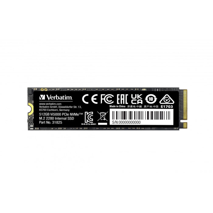 Verbatim VI5000 500GB SSD M.2 PCIe Gen4 NVMe Internal Gaming SSD - Solid State Drive