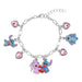 Disney Stitch & Angel Charm-Armband, Einheitsgröße, Goldimitat, Kein Edelstein