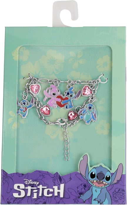 Disney Stitch & Angel Charm-Armband, Einheitsgröße, Goldimitat, Kein Edelstein