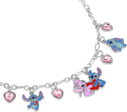 Disney Stitch & Angel Charm-Armband, Einheitsgröße, Goldimitat, Kein Edelstein