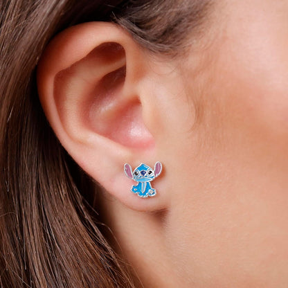 Silver Plated Stitch Stud Earrings