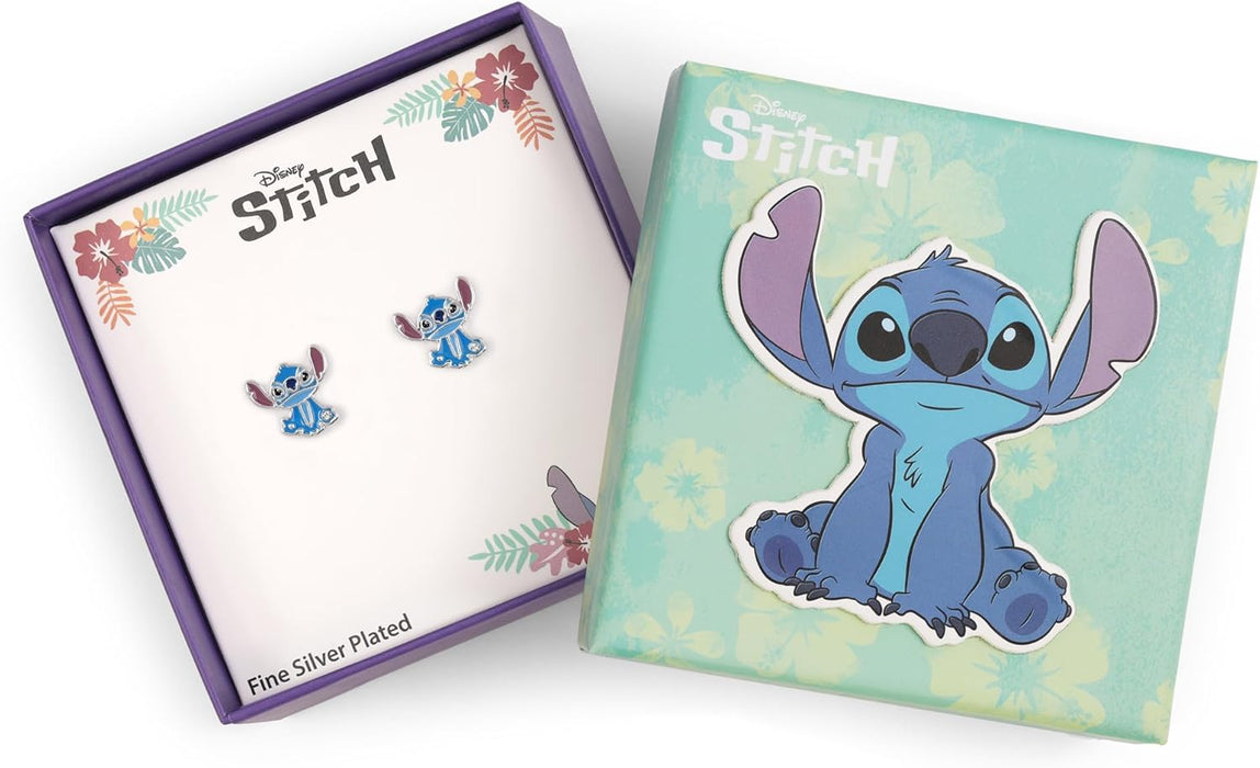 Silver Plated Stitch Stud Earrings