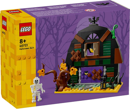 LEGO Halloween Barn - Play & Display Toy with a Skeleton Minifigure and Spooky Accessories incl. a Bat & Lamps - Creative Gift for 8+ Year Old Boys and Girls - 40721