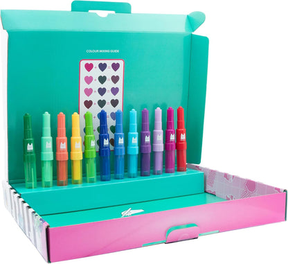 Gabby's Dollhouse - Set di penne spray - Matite da colorare per bambini - Set da colorare con matite colorate e pagine da colorare, GD23368
