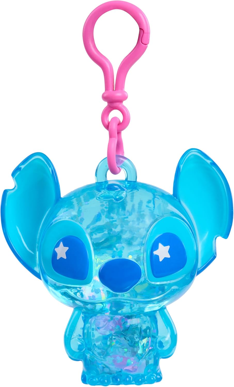 Just Play Figurita de plástico Disney Stitch Swirl-a-Stitch Clip-on Figure, 7,6 cm con Cuentas de Colores líquidas y Purpurina, Juguetes para niños a Partir de 3 años