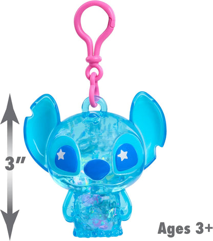 Just Play Figurita de plástico Disney Stitch Swirl-a-Stitch Clip-on Figure, 7,6 cm con Cuentas de Colores líquidas y Purpurina, Juguetes para niños a Partir de 3 años