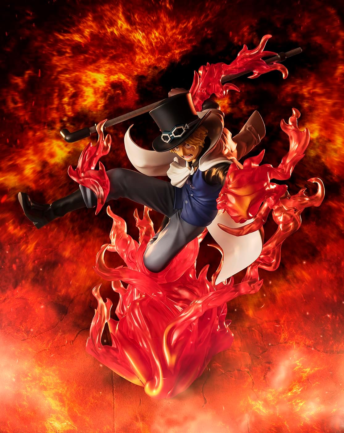 One Piece Figuarts Zero Extra Battle Pvc Statue Sabo Fire Fist Rook Check 19 Cm