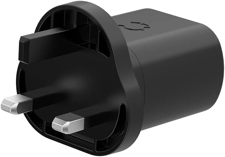Cygnett PowerPlus 20W USB-C PD Wall Charger UK - Black - Wall Plug, Fast Charging