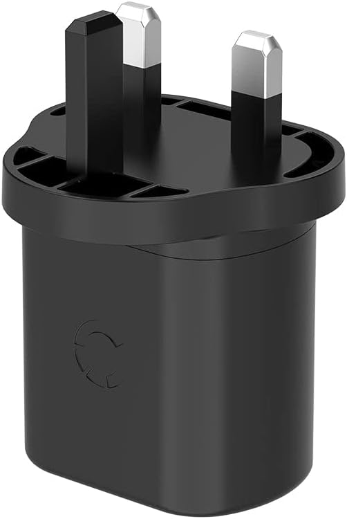 Cygnett PowerPlus 20W USB-C PD Wall Charger UK - Black - Wall Plug, Fast Charging