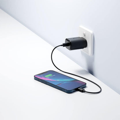 Cygnett PowerPlus 20W USB-C PD Wall Charger UK - Black - Wall Plug, Fast Charging