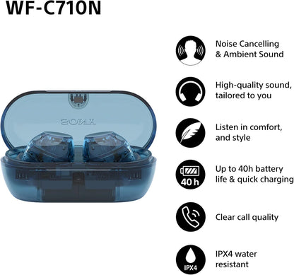 Sony - Wf-C710N – True Wireless Noise-Cancelling Earbuds