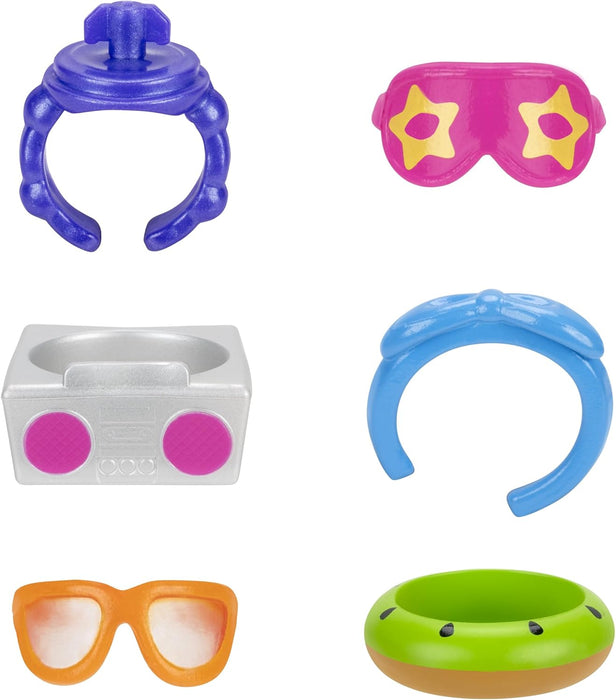 Squish-a-longs 25 Pack - Series 2 - (25) 1” Mini-Squish, 5 Accessories, 1 Ring, & 1 Collector’s Guide - 2 Chase Figures - Collect, Trade, & Play