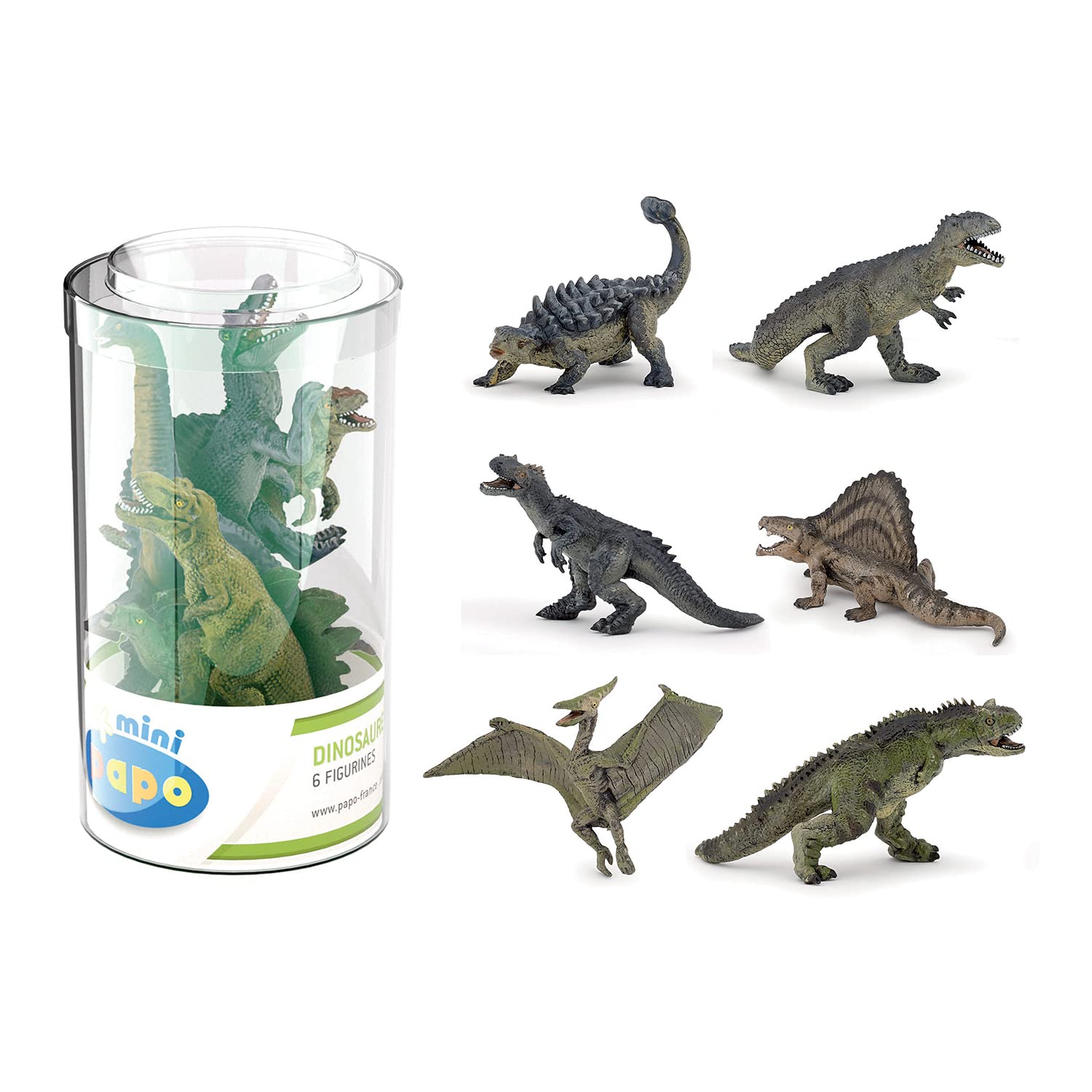 Mini Plus Dinosaurier Set 2 (Kunststoffbehälter, 6 Stück