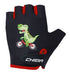 Chiba Cool Kids Dinosaur Children's Cycling Gloves Short Black 2025