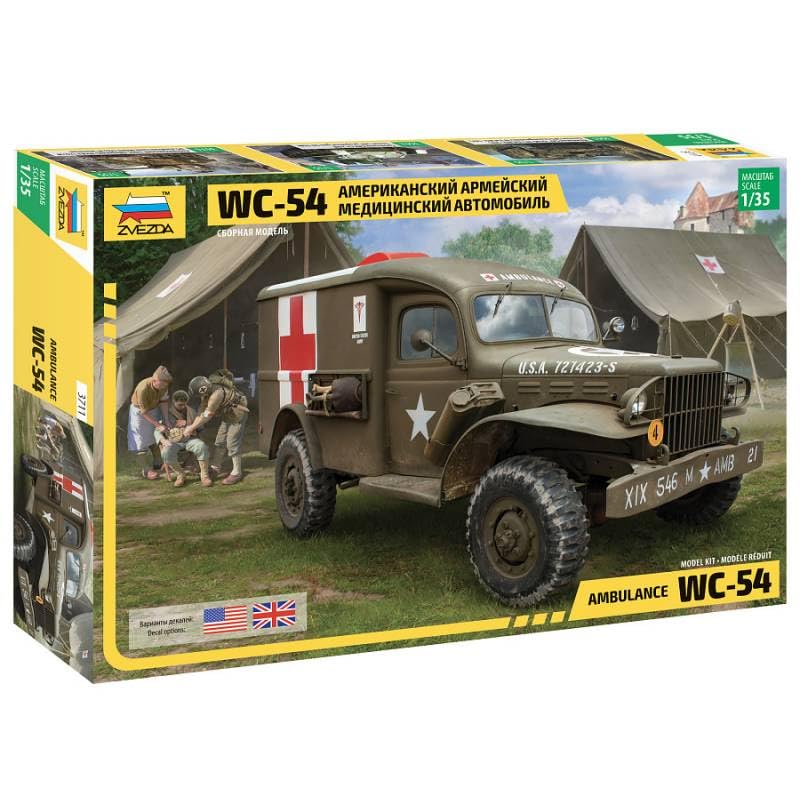 Zvezda - 1/35 WC-54 Ambulance - Plastic Model Making - Scale: 1:35
