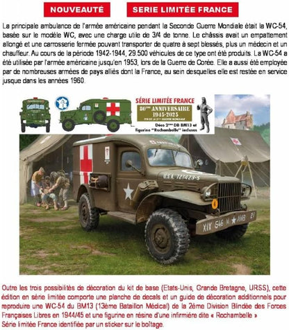 Zvezda - 1/35 WC-54 Ambulance - Plastic Model Making - Scale: 1:35