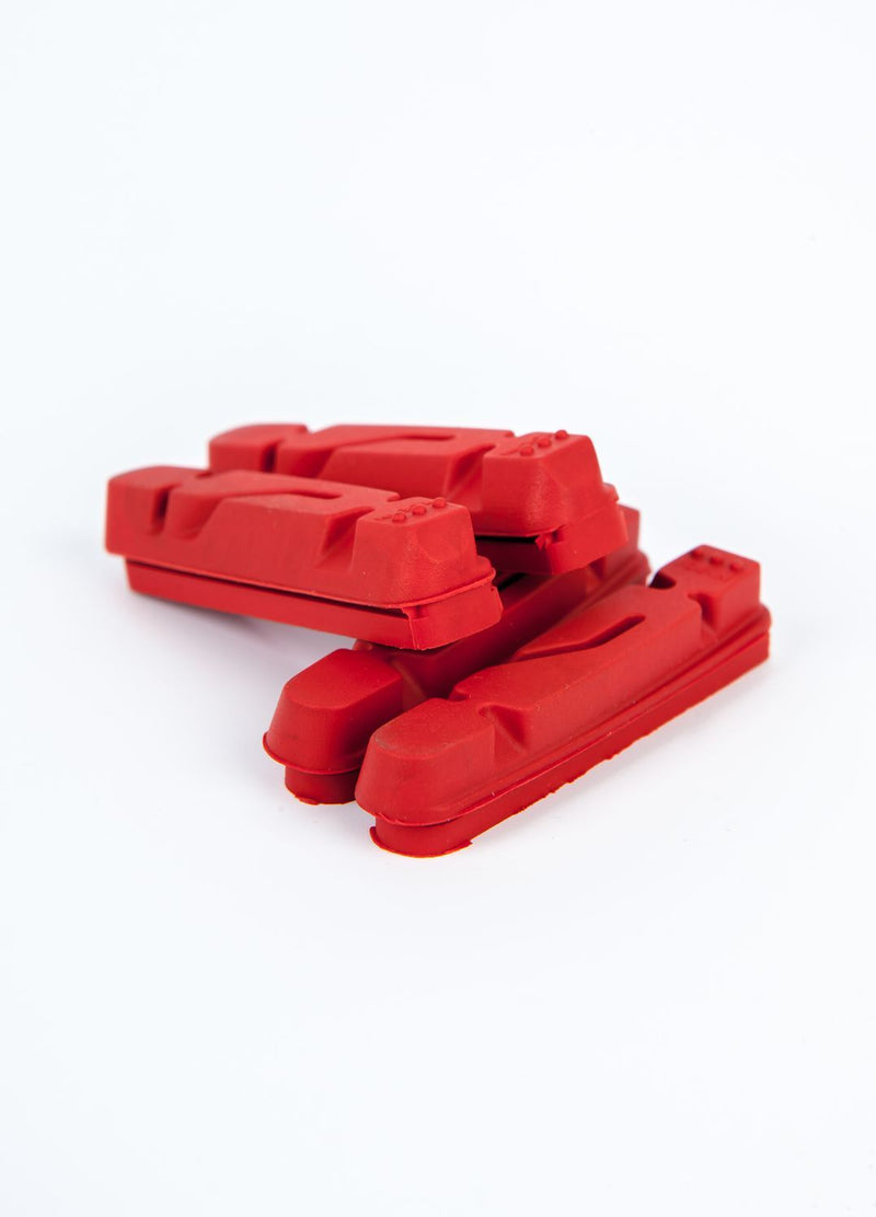 zWidget Components Premium Caliper Inserts, Alloy Shimano/SRAM Twin Pack, Red, Two Pairs