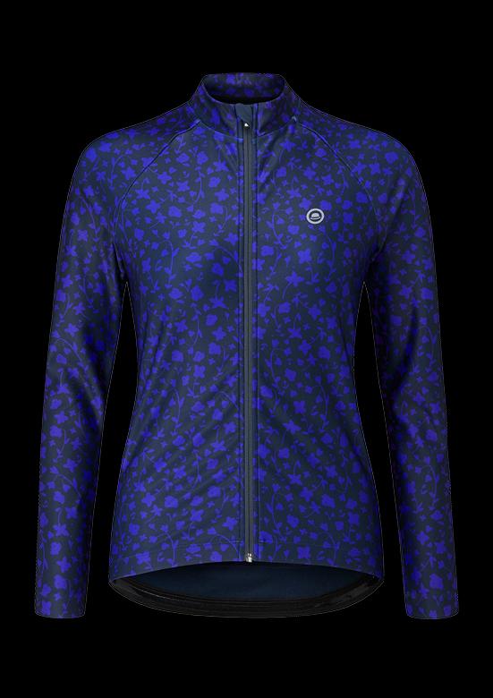 Chapeau! Ladies Rosa LS Thermal Jersey Pattern Deep Ocean Blue XS