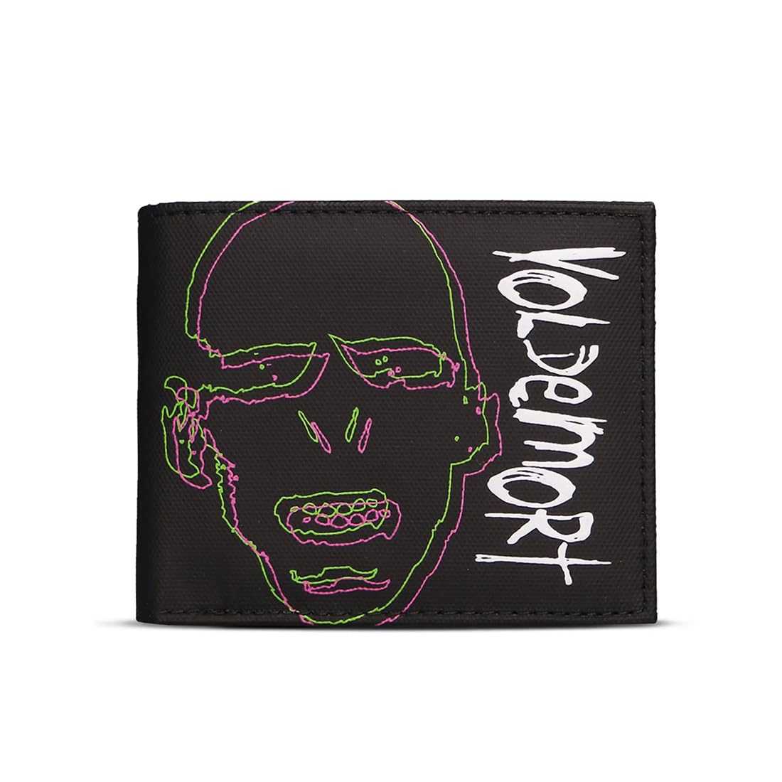 Harry Potter Voldemort Homme Portefeuille Noir, 90% Coton, 10% Polyuréthane