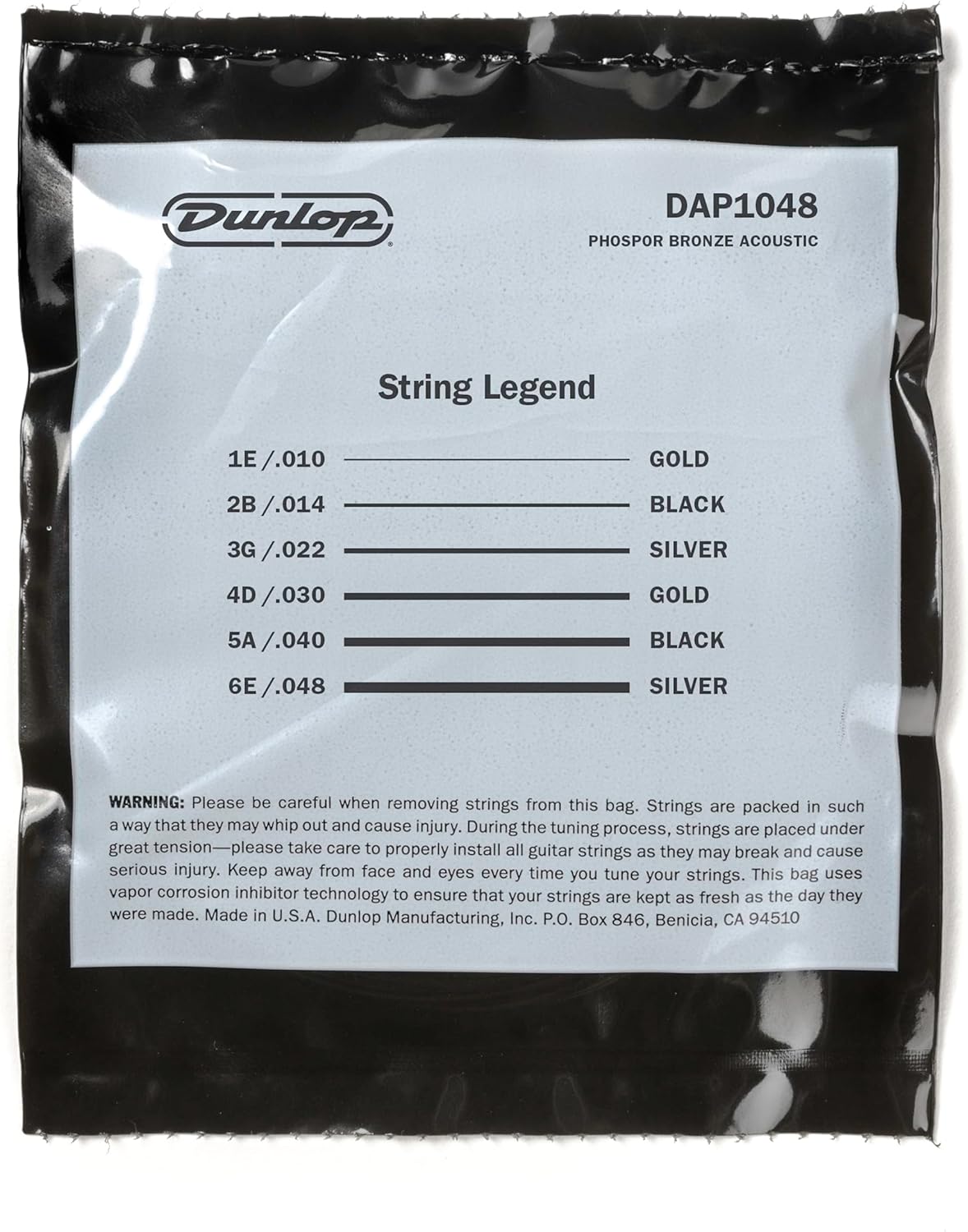 `Dap1048 Phosphor Bronze, Extra Light Set/6`
