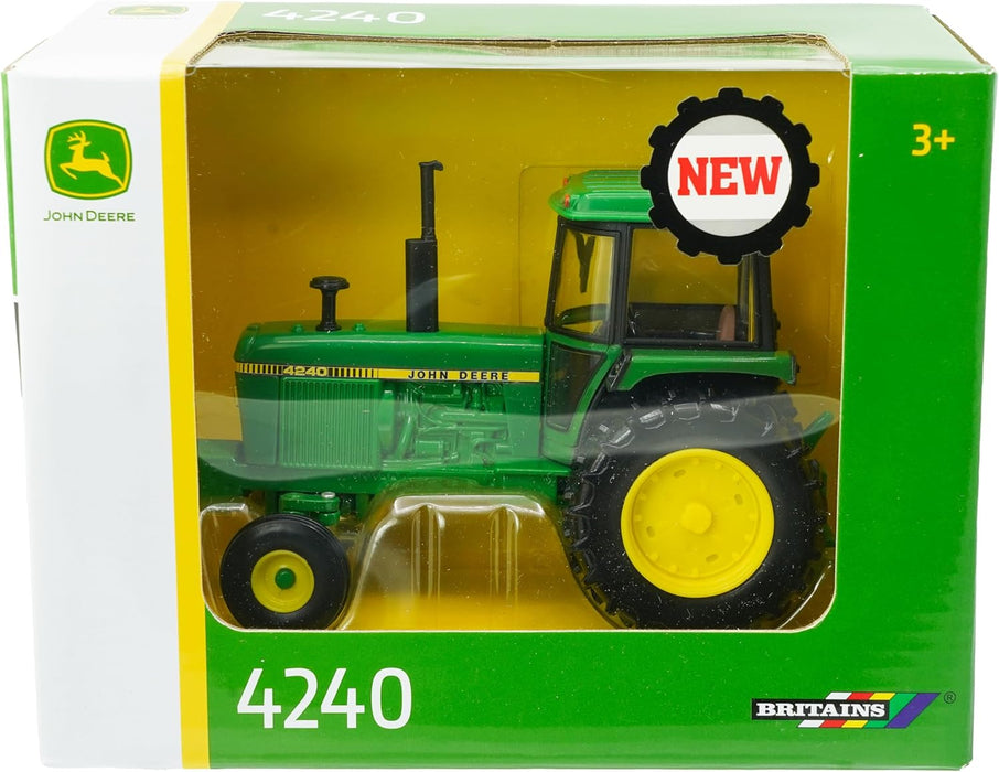 John Deere Britains 4240 Model | Detailed Diecast Metal and Plastic Tractor Toy | Child's Farm Toys for Indoors and Outdoors | Classic Tractor Toys for 3+ Year Old Boys and Girls