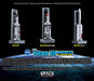 Dragon Models Titan III raketten met lanceerpads ruimteraketten, set van 3, schaal 1:400