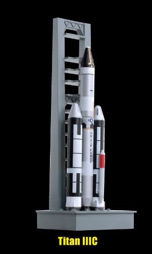 Dragon Models Titan III raketten met lanceerpads ruimteraketten, set van 3, schaal 1:400