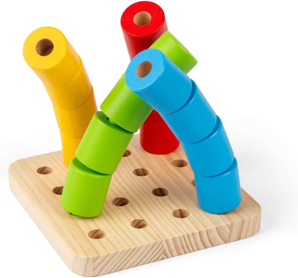 Bigjigs - Bigjigs Houten Wankel-pinnenbord 17dlg.