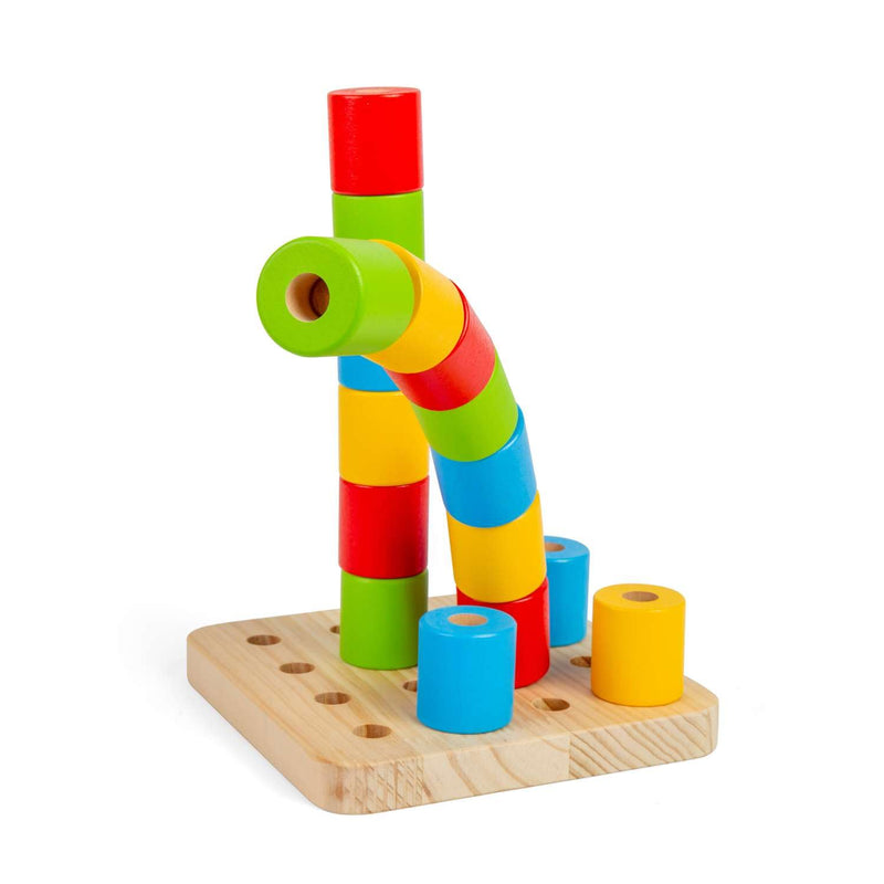 Bigjigs - Bigjigs Houten Wankel-pinnenbord 17dlg.