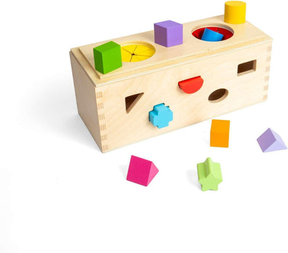 Bigjigs - Bigjigs Houten Mystery box Vormenstoof 10dlg.