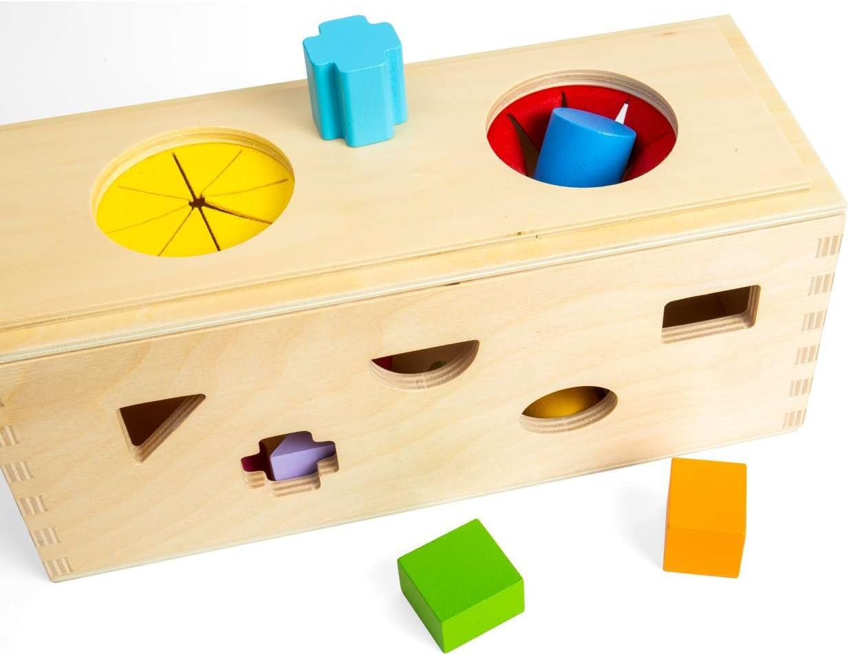 Bigjigs - Bigjigs Houten Mystery box Vormenstoof 10dlg.