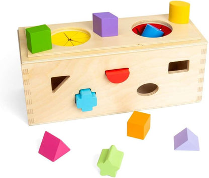 Bigjigs - Bigjigs Houten Mystery box Vormenstoof 10dlg.