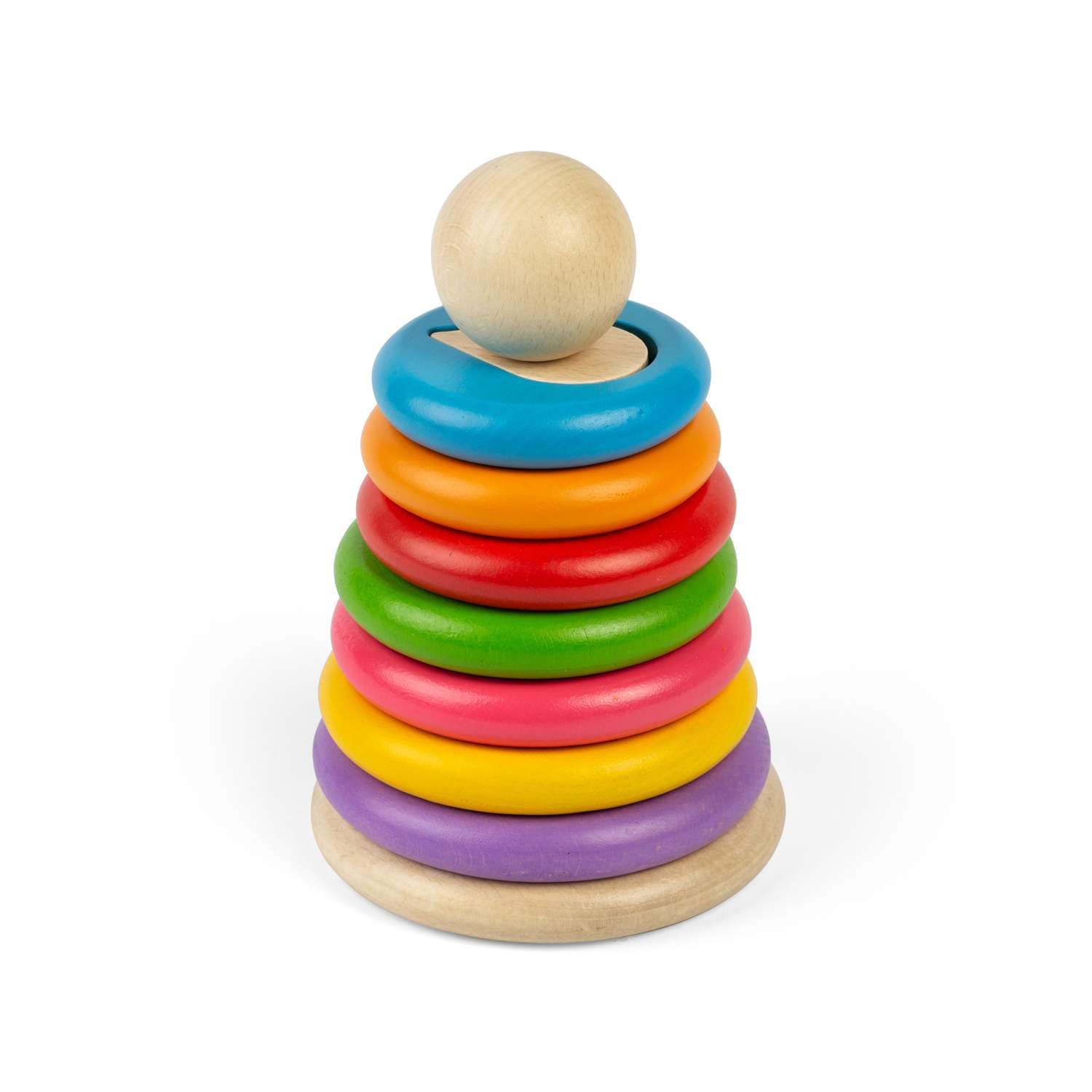 Bigjigs - Bigjigs Houten Geheime Vormenstapelaar 16dlg.