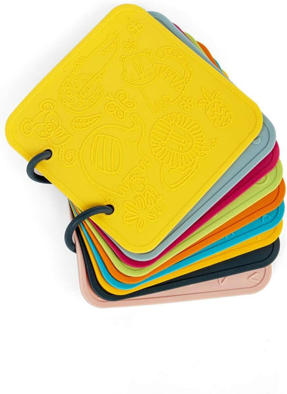 Bigjigs Toys Libro da bagno – Libri da vasca per neonati e bambini, giocattolo per il bagno, realizzato in 100% silicone, regali ecologici, età 12 mesi +
