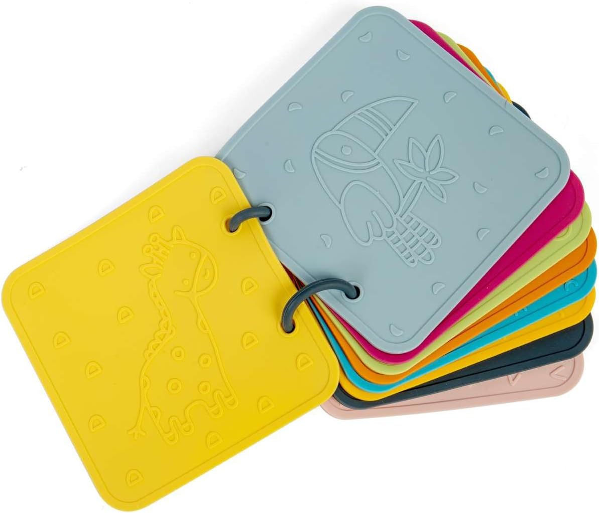 Bigjigs Toys Libro da bagno – Libri da vasca per neonati e bambini, giocattolo per il bagno, realizzato in 100% silicone, regali ecologici, età 12 mesi +